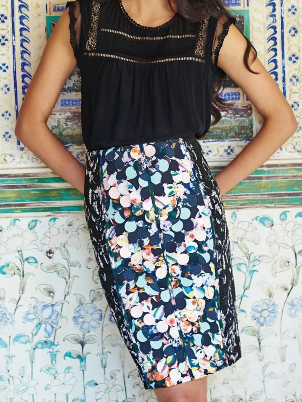 Anthropologie Byron Lars Pailette  Pencil Skirt